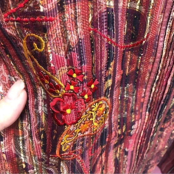 Robert Graham Women's Paisley Stripe Button Down Shirt - Picture 9 of 9